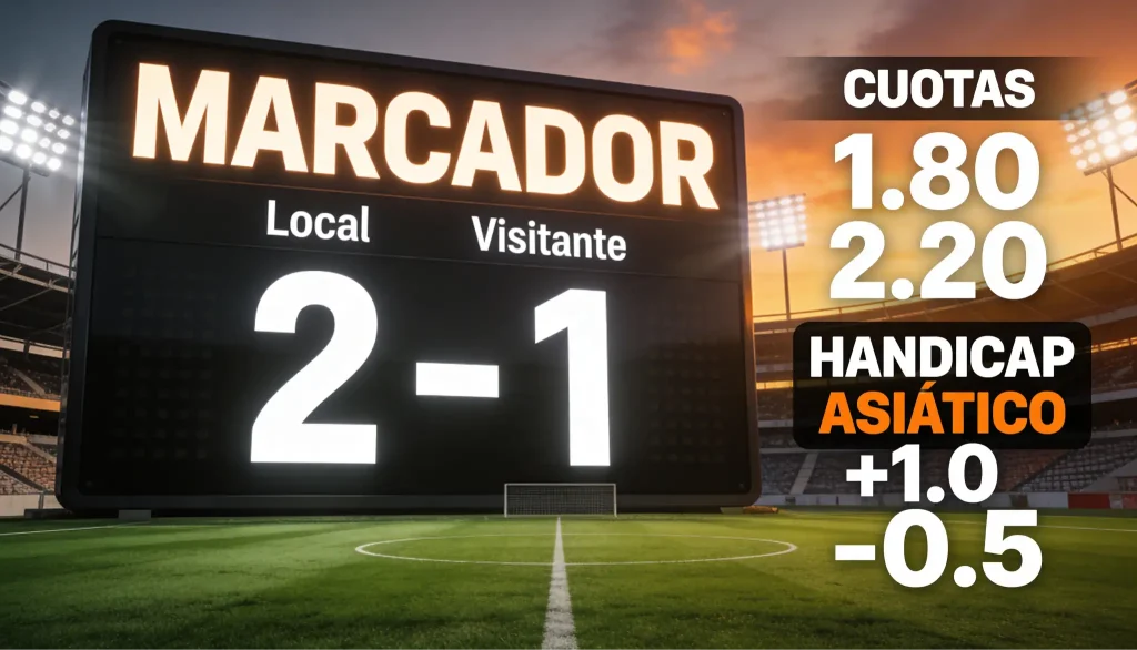 Tablero de marcador de estadio de fútbol mostrando números